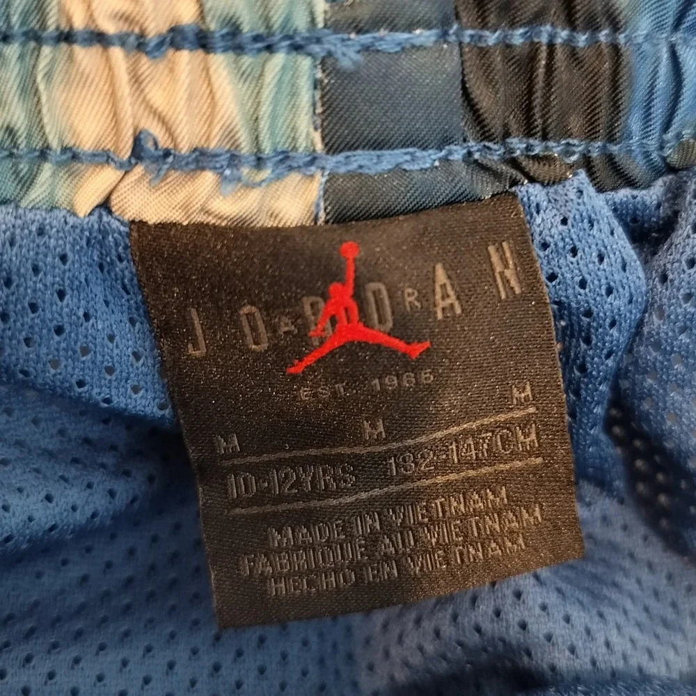 Air Jordan Swim Trunks Shorts Boys Medium 10-12 Tie Dye Blue